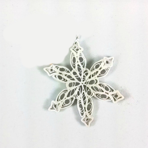 Paper Quilled Snowflake Pendant Necklace Frozen Jewelry